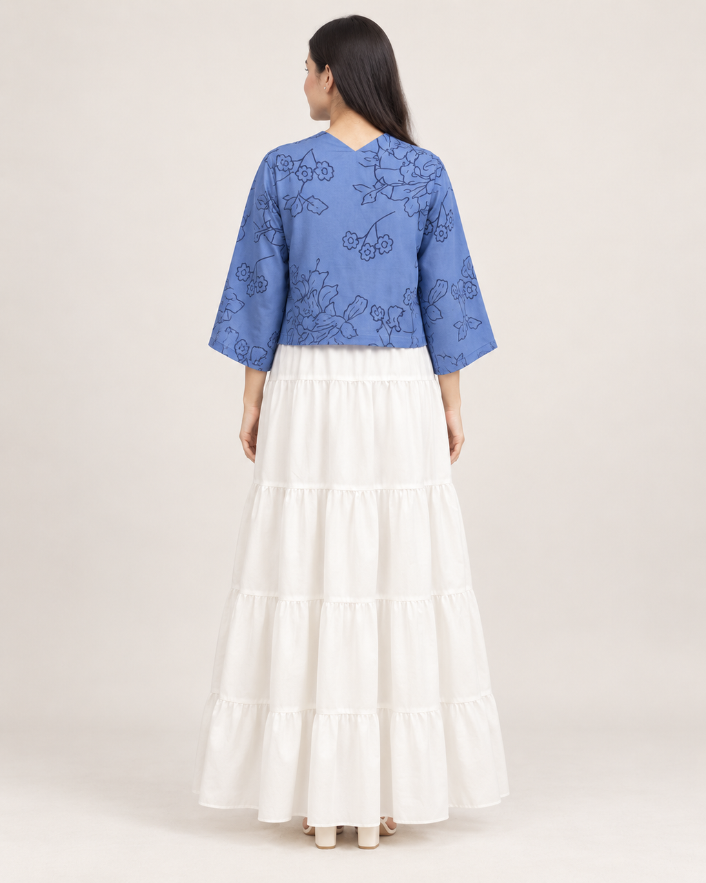 Azure Bloom Lawn Co-Ord Set